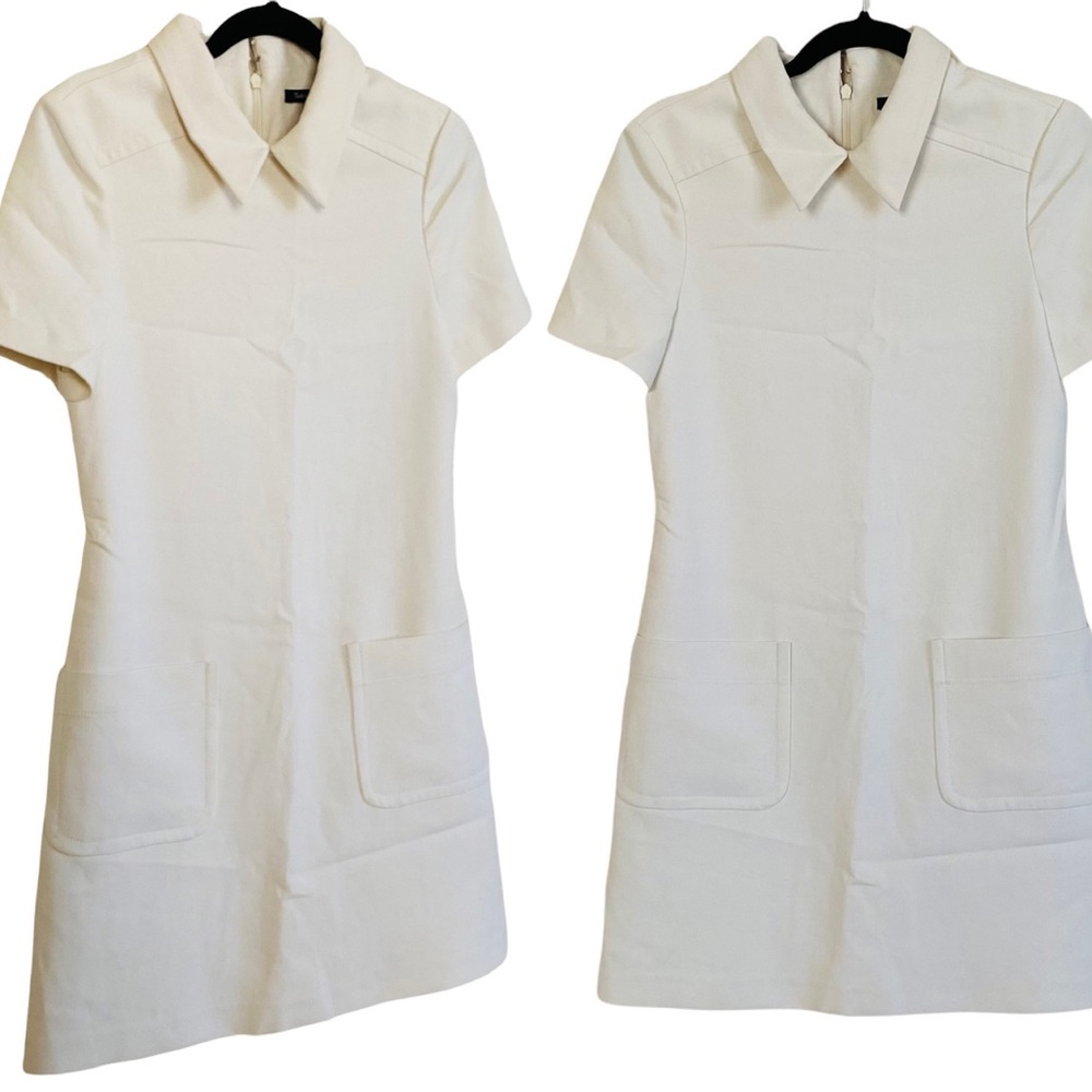 Tara Jarmon Paris Cream A-Line Mini Dress Sz EU 36 or US 4